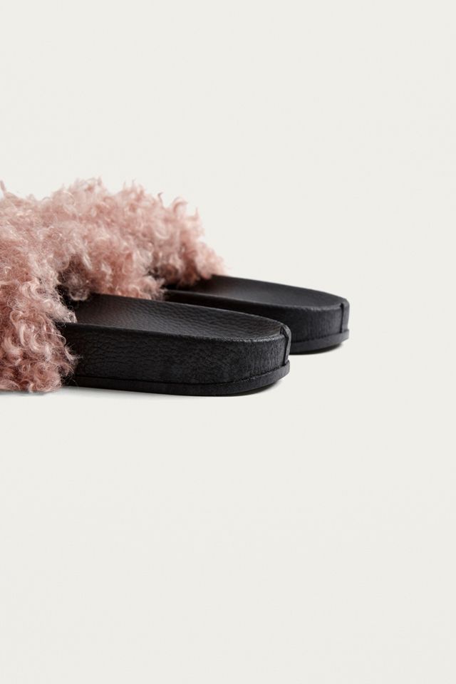 UO Suze Shearling Pool Sliders #3
