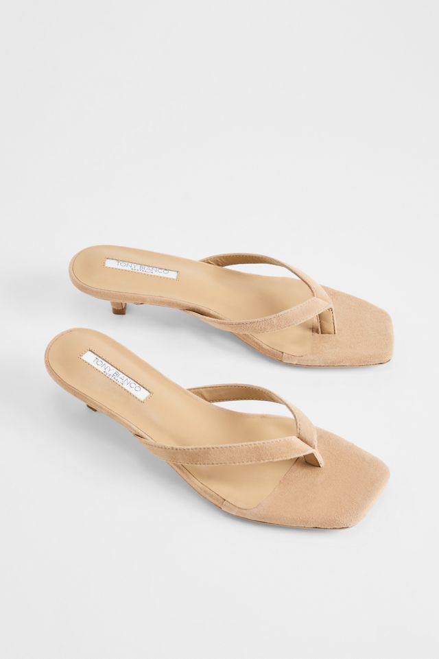 Tony Bianco Beige Annie Kätzchen-Absatz-Sandalen #1