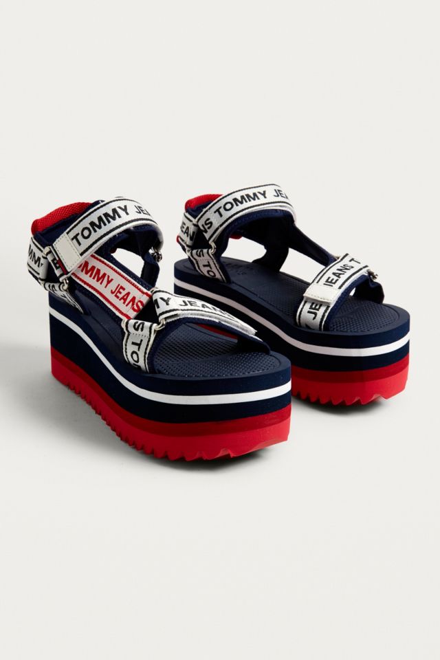 Tommy jeans neoprene clearance platform sandal