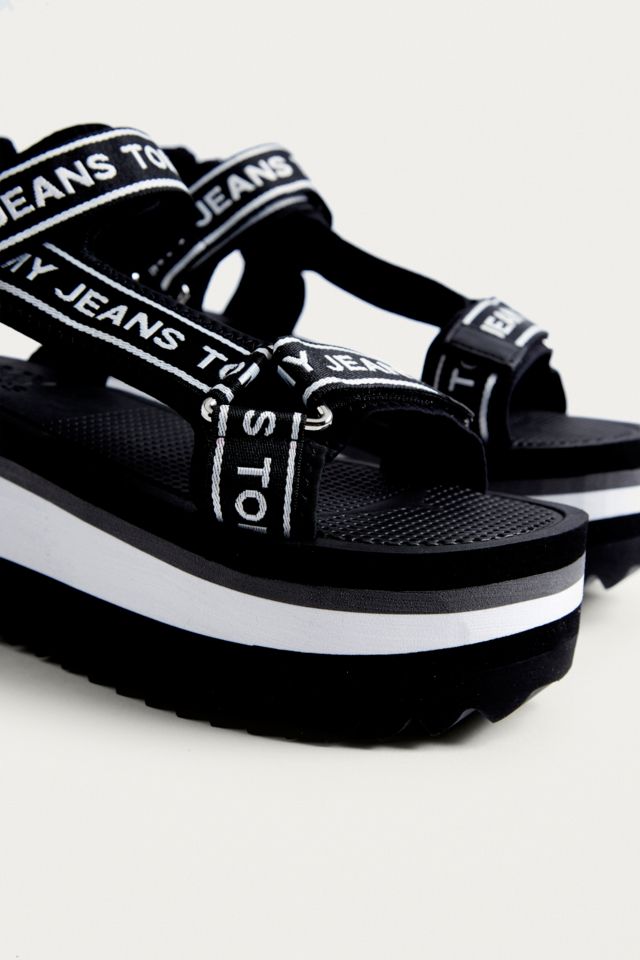 Tommy jeans technical on sale black platform sandals