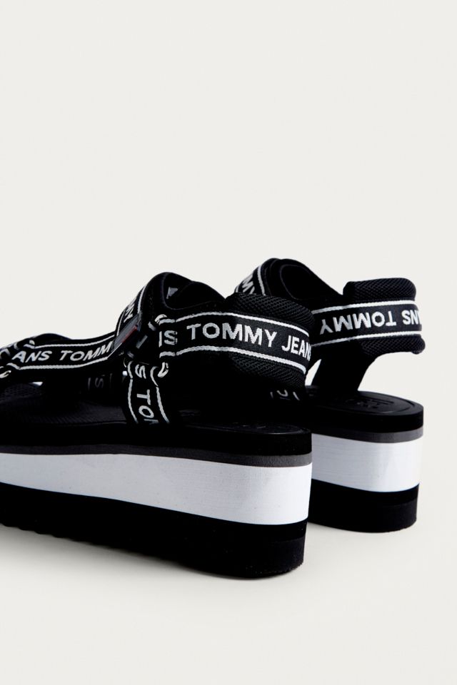 Tommy jeans technical on sale black platform sandals