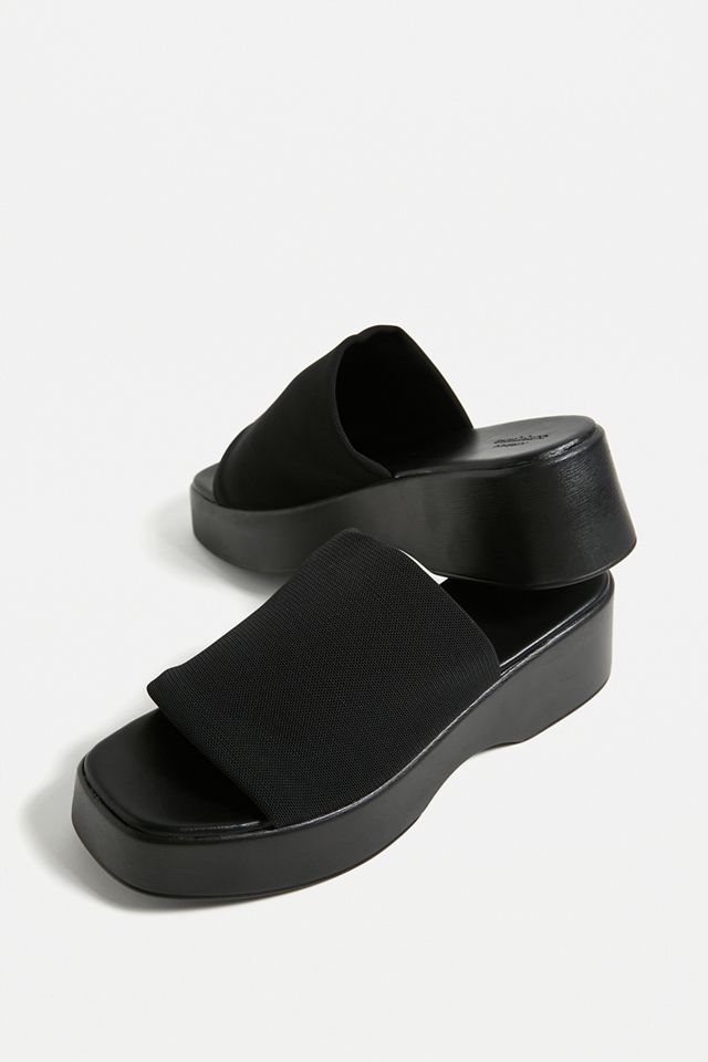 UO Stella Black Flatform Slider Sandals  #1