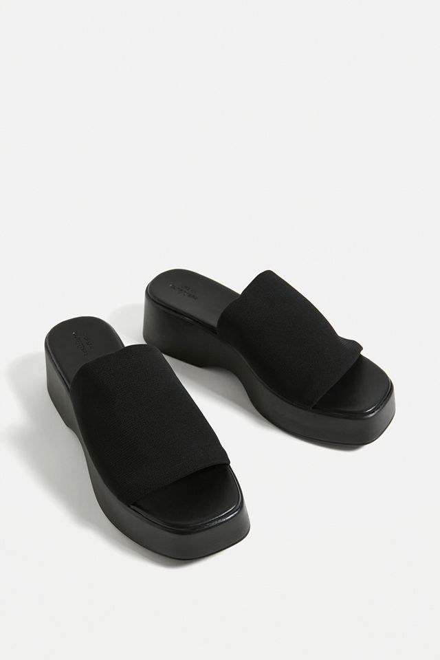 UO Stella Black Flatform Slider Sandals  #3