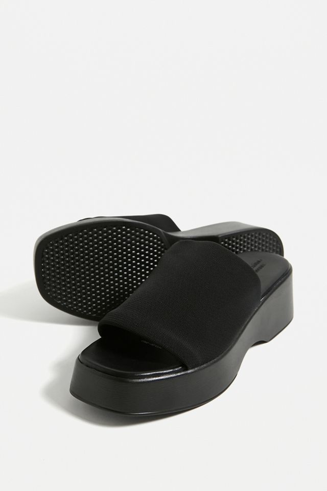 UO Stella Black Flatform Slider Sandals  #4