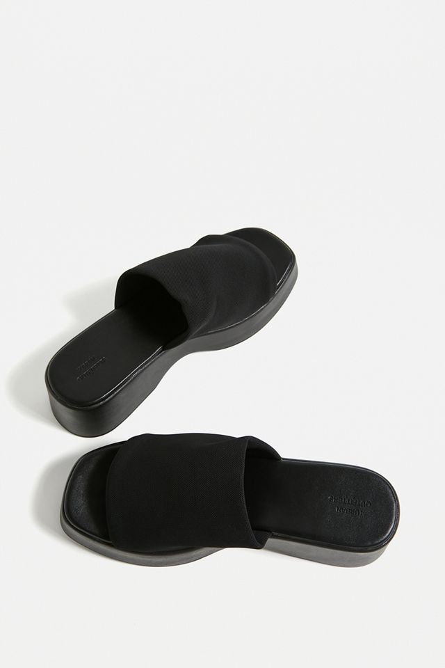 UO Stella Black Flatform Slider Sandals  #5