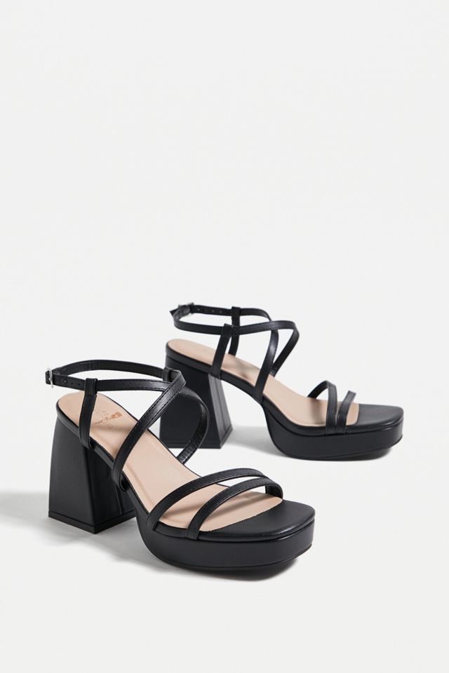 UO Black Santana Strappy Block Heels  #1