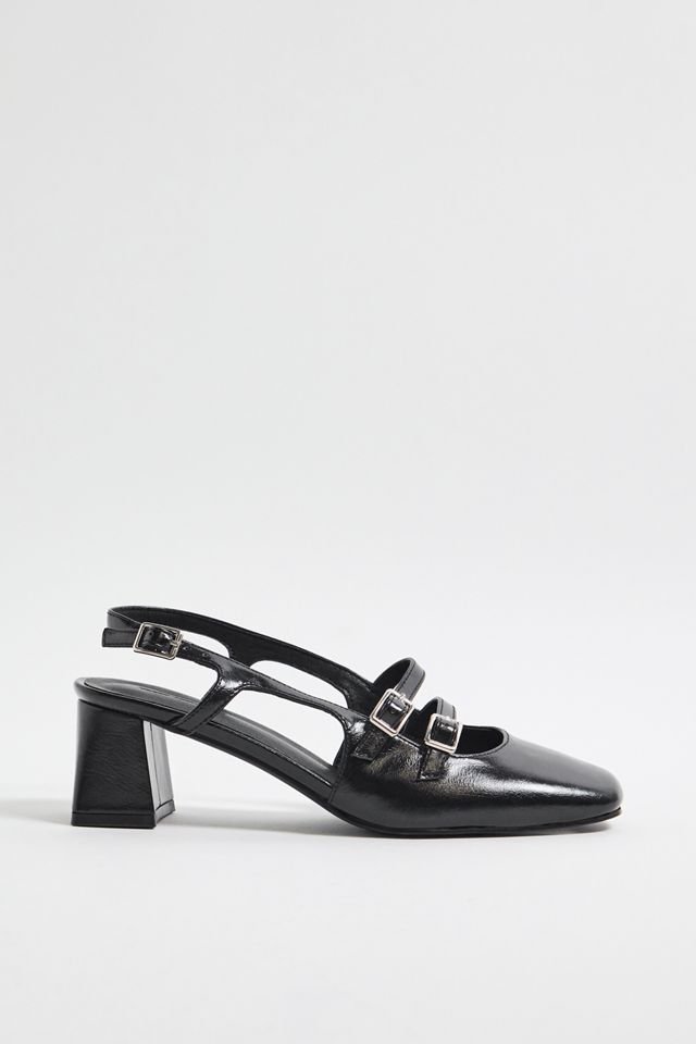 UO Black Poppy Slingback Mary Jane Shoes #2