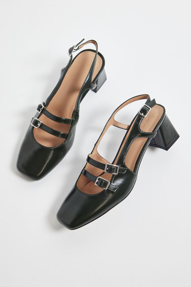 UO Green Poppy Slingback Mary Jane Shoes #1