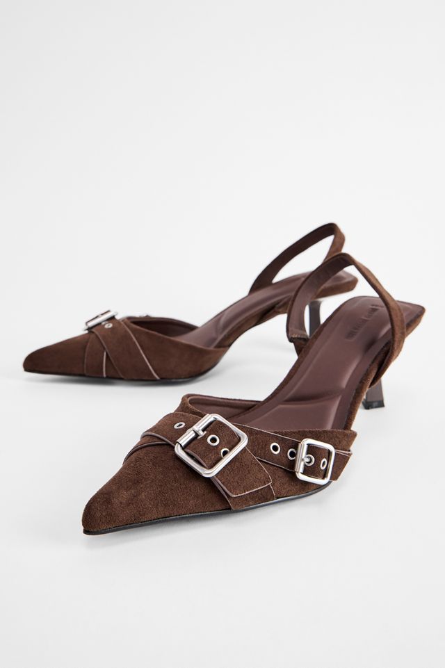 UO Braune Kitty Kitten Heel Schuhe #1