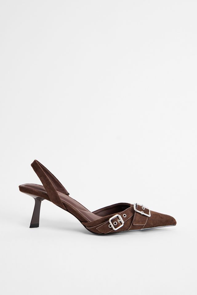 UO Braune Kitty Kitten Heel Schuhe #2