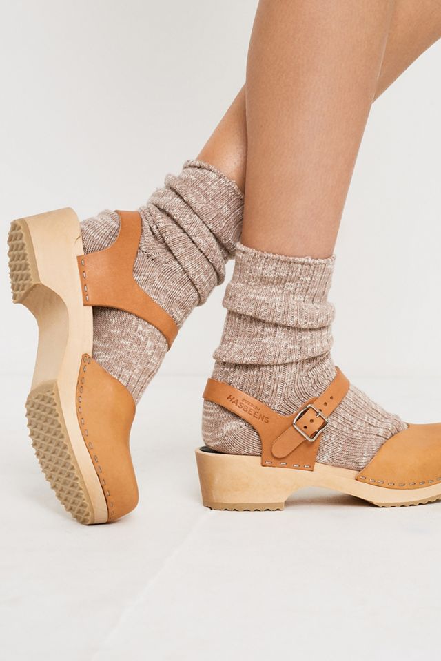 Sandal Swedish Hasbeens Lotta Swedish Hasbeens Tan Covered Low