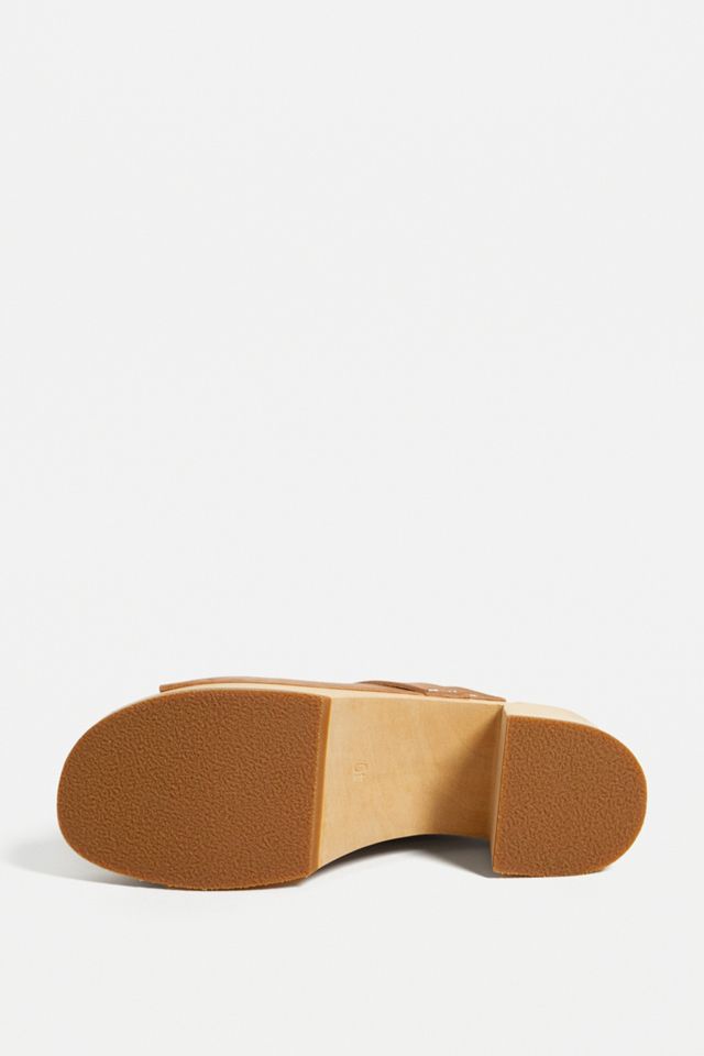 Swedish Hasbeens Tan Open Toe Clogs #5