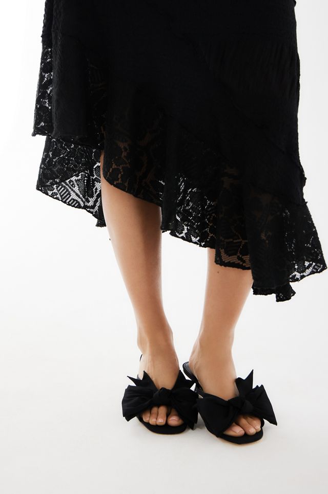Circus NY Black Natalina Bow Open-Toe Mules #5