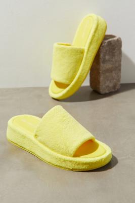 Circus NY Latasha Yellow Platform Slide Sandals - Yellow UK 6 at Urban Outfitters