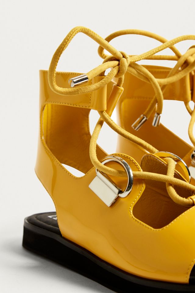 E8 by Miista Avoca Yellow Tie-Up Sandals #2