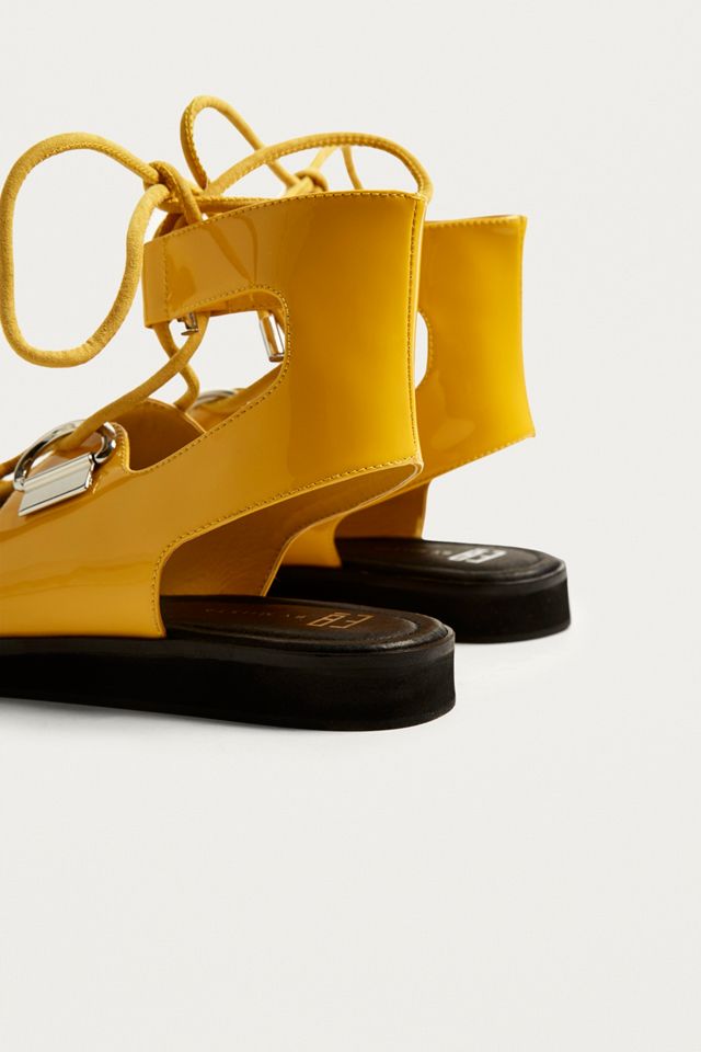 E8 by Miista Avoca Yellow Tie-Up Sandals #3