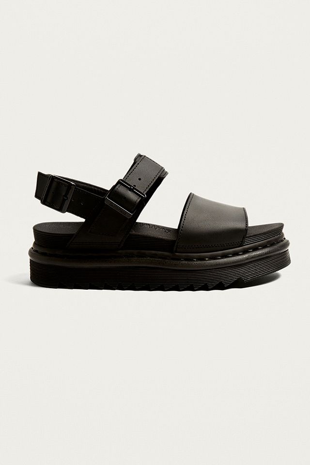 Dr. Martens Zebrilus Black Sandals | Urban Outfitters UK