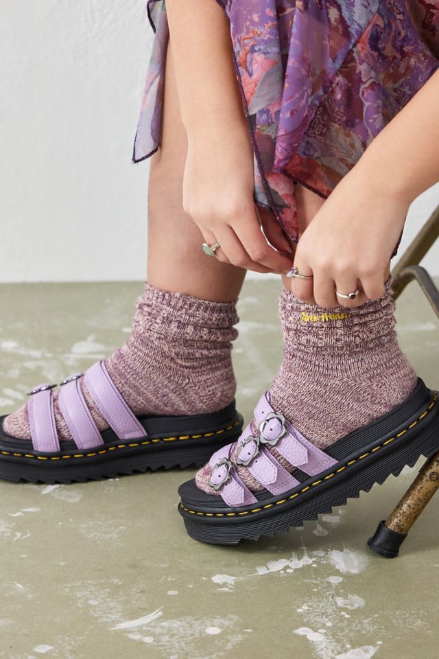 Dr. Martens Blaire Lilac Slider Sandals | Urban Outfitters UK