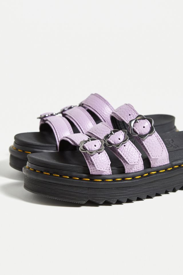 Martens Blaire Lilac Slider Sandals Urban Outfitters UK