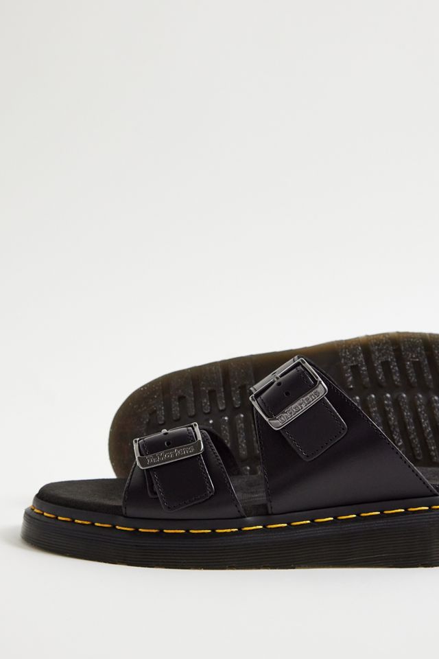 Dr. Martens Black Josef Leather Buckle Slide Sandals #3