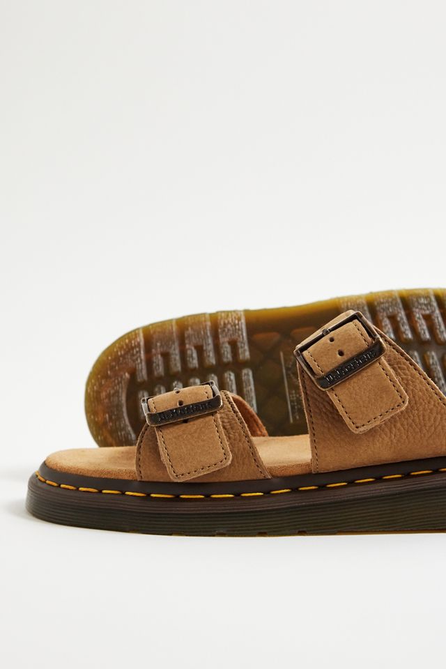 Dr. Martens Tan Josef Nubuck Leather Buckle Slide Sandals #3