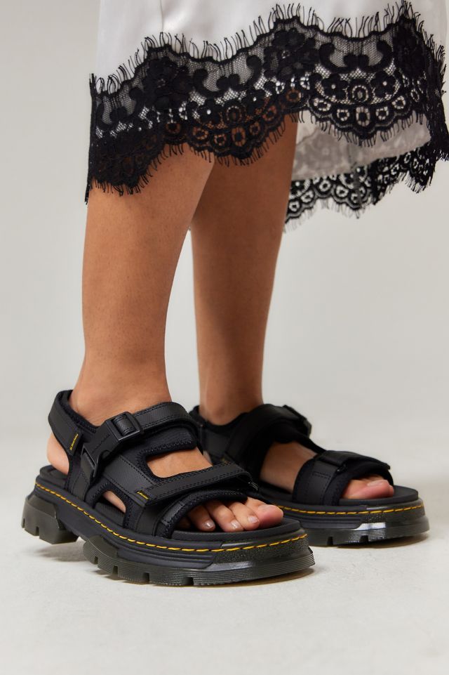 Dr. Martens Forster Black Sandals