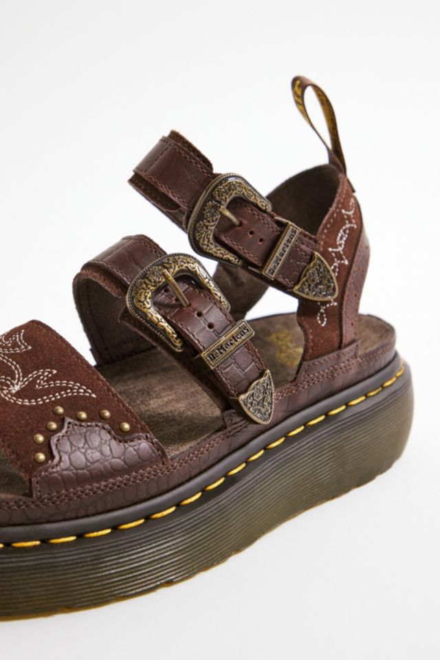 Dr. Martens Brown Gryphon Quad Sandals | Urban Outfitters UK