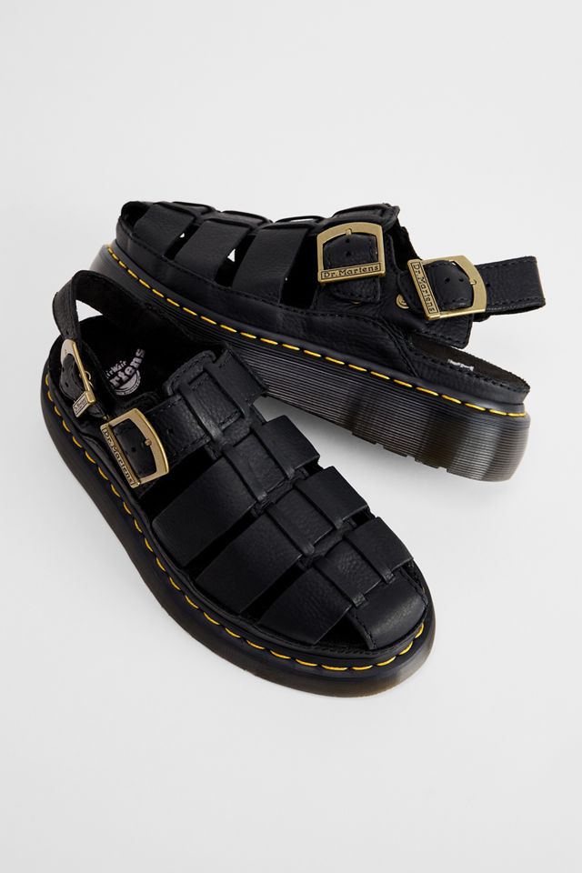 Dr. Martens Black Wrenlie Fisherman Sandals #1