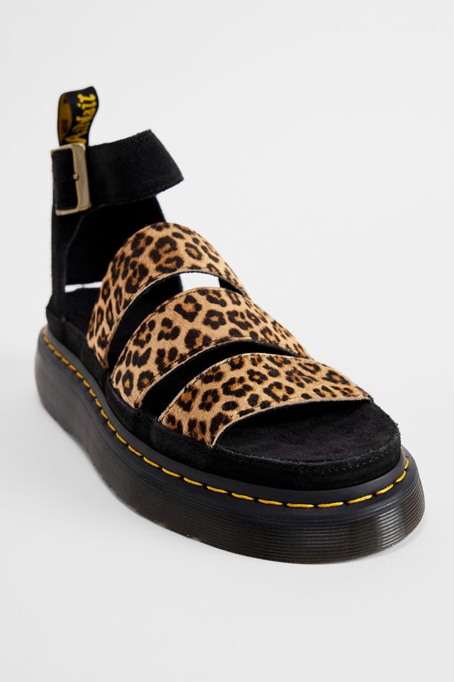Clarissa II Quad Leopard Leather Platform Sandals #3