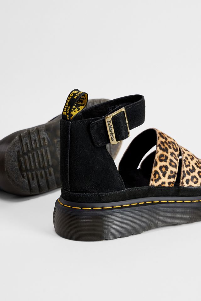 Clarissa II Quad Leopard Leather Platform Sandals #4