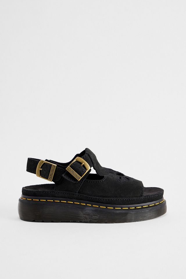 Dr. Martens Black Dunnet Flower Sandals #1