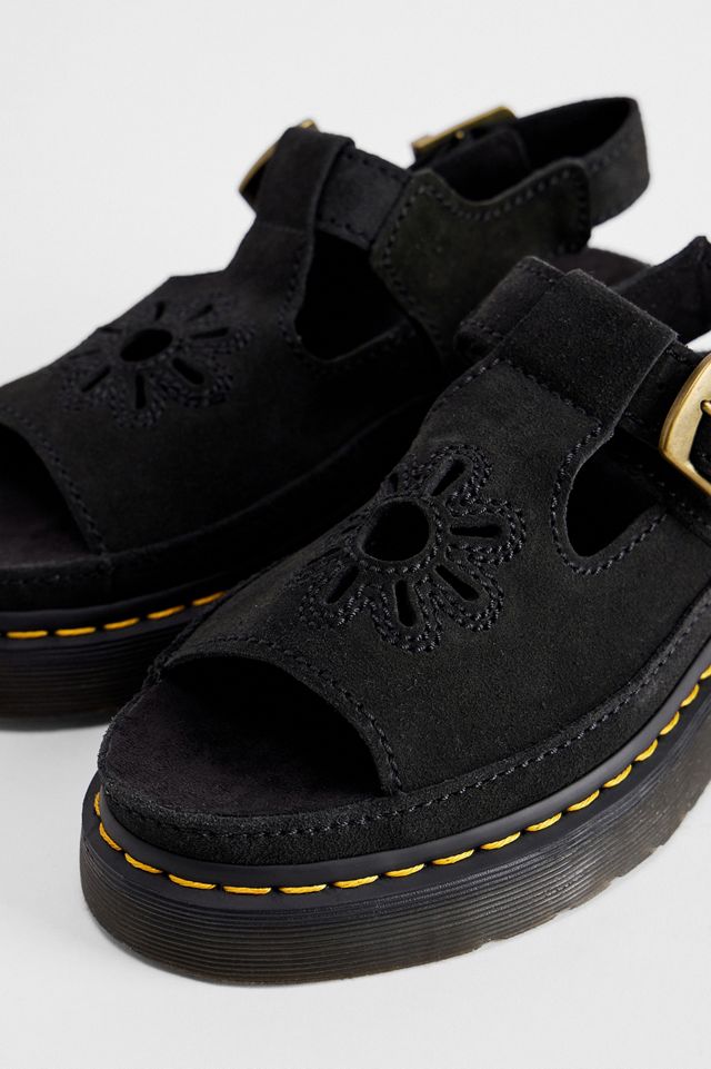 Dr. Martens Black Dunnet Flower Sandals #3
