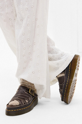 Dr. Martens Brown Maxxy Slide Leather Sandals Product Page