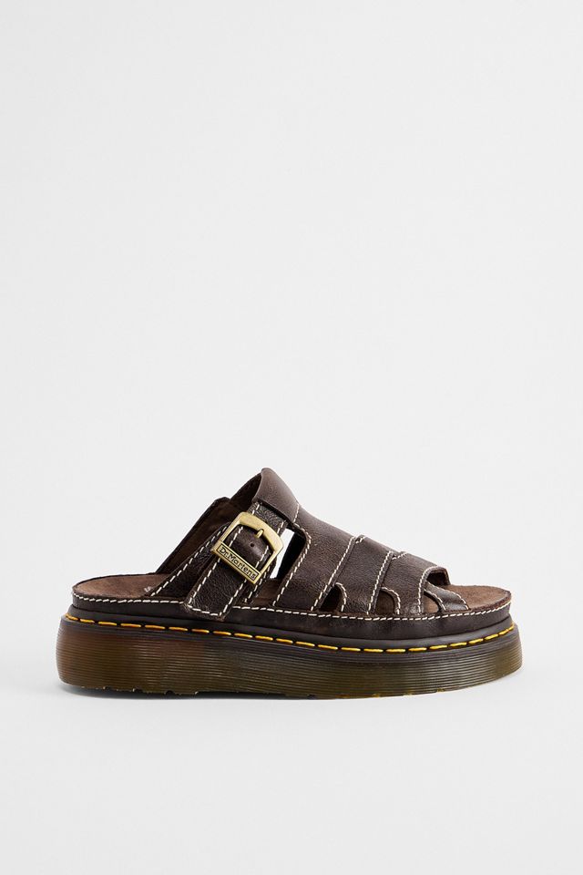 Dr. Martens Brown Maxxy Slide Leather Sandals #1