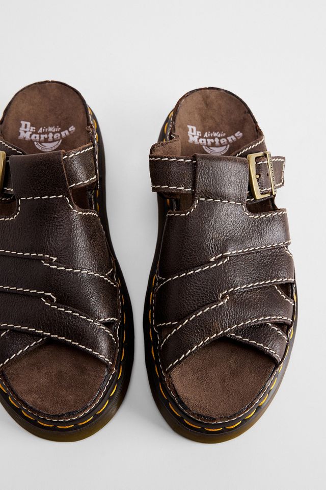 Dr. Martens Brown Maxxy Slide Leather Sandals #2