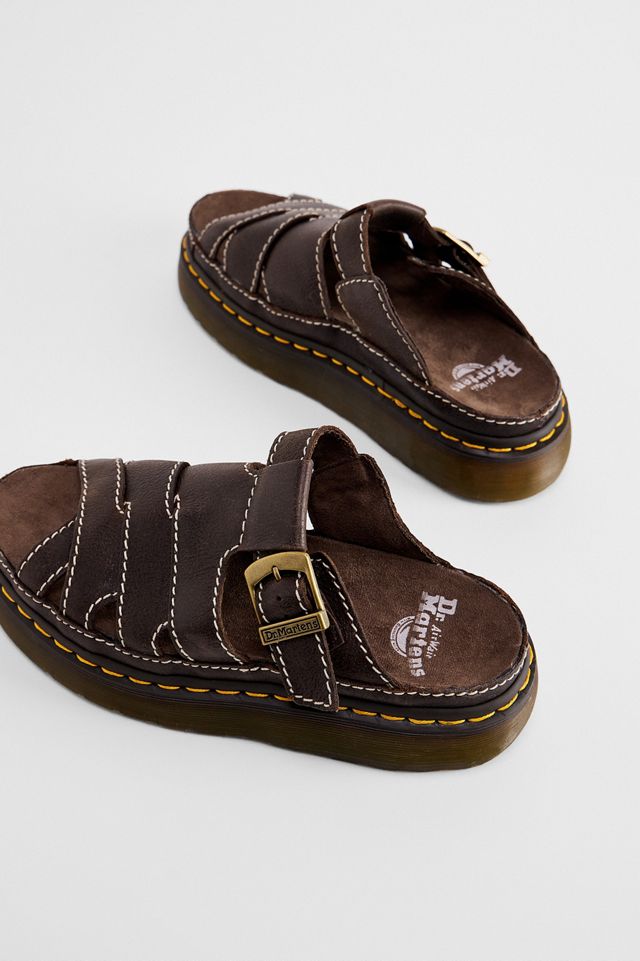Dr. Martens Brown Maxxy Slide Leather Sandals #3