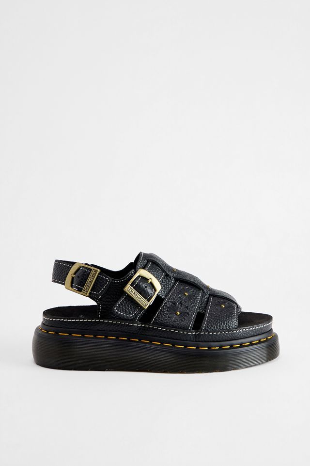 Dr Martens Schwarze Wrenlie Blumen-Fisherman-Sandalen #2