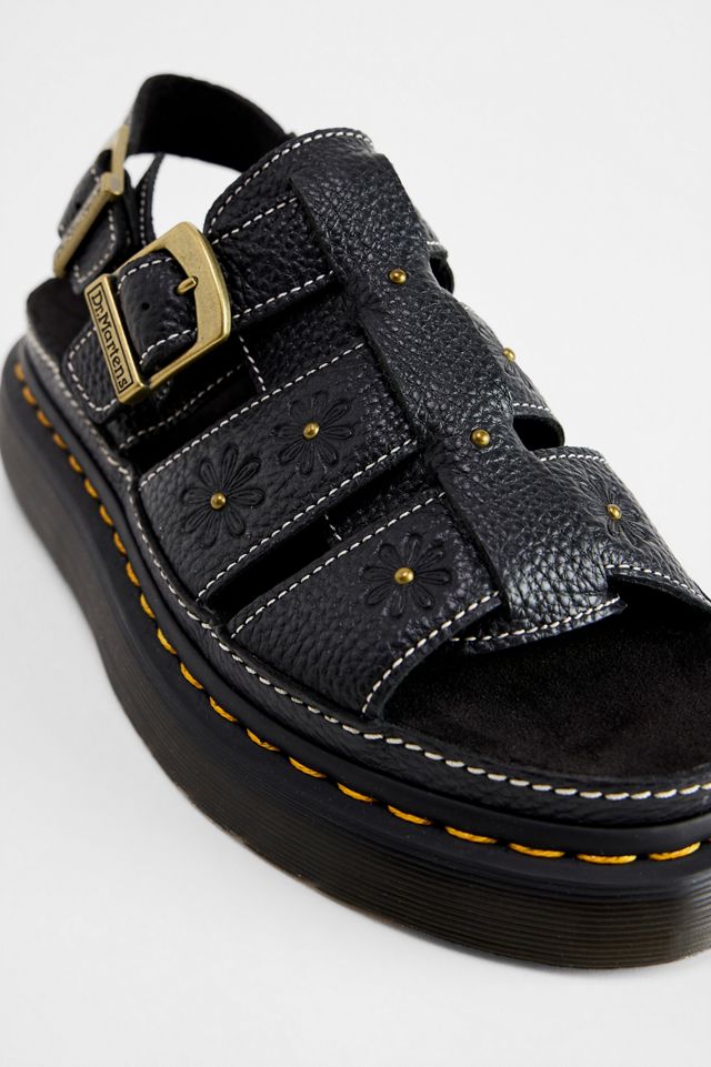 Dr Martens Schwarze Wrenlie Blumen-Fisherman-Sandalen #3