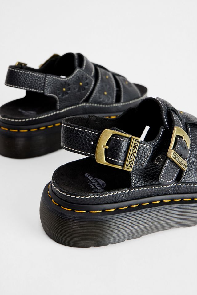 Dr Martens Schwarze Wrenlie Blumen-Fisherman-Sandalen #4