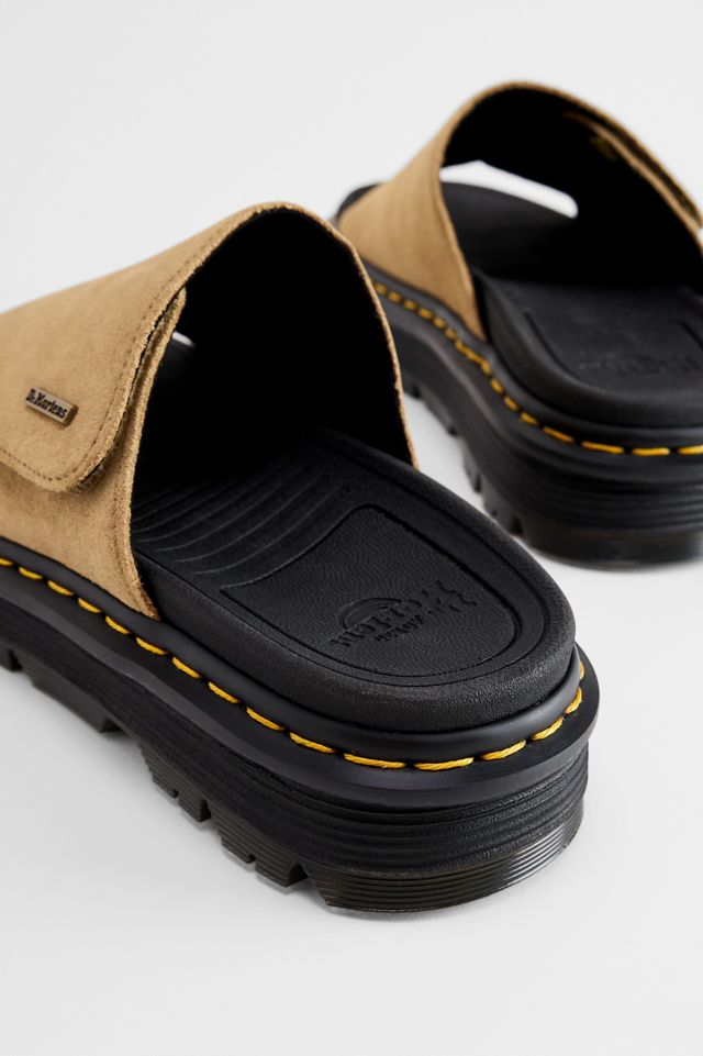 Sandales à plateforme en daim Zebzag tan Dr. Martens #4