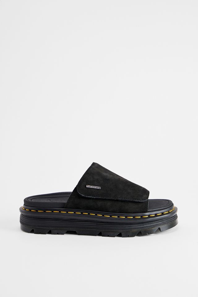 Sandales plateforme en daim Zebzag noires Dr. Martens #2