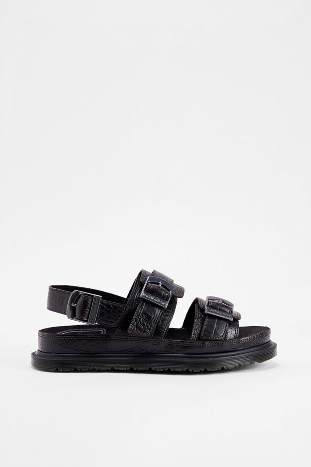 Dr. Martens San Zweiriemen-Sandalen aus Leder mit Krokodilprägung #2