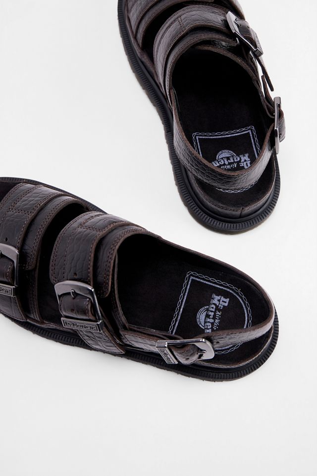 Dr. Martens San Zweiriemen-Sandalen aus Leder mit Krokodilprägung #4
