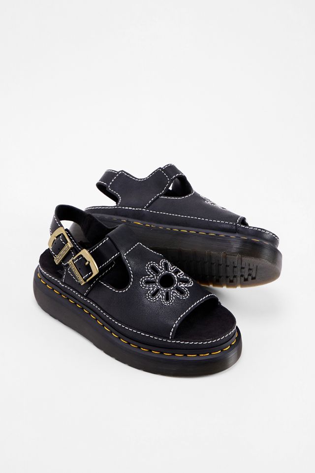 Dr. Martens Schwarze Dunnet Blumen Sandalen #1