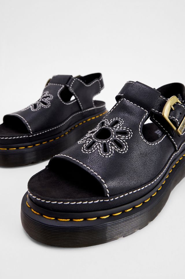 Dr. Martens Schwarze Dunnet Blumen Sandalen #3