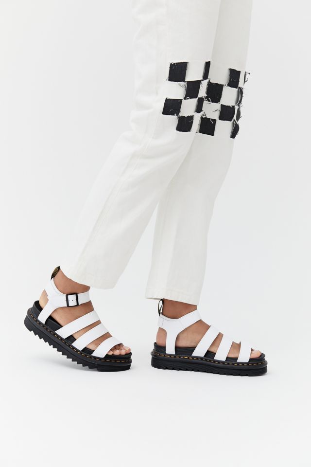 Dr martens blaire discount sandals in white