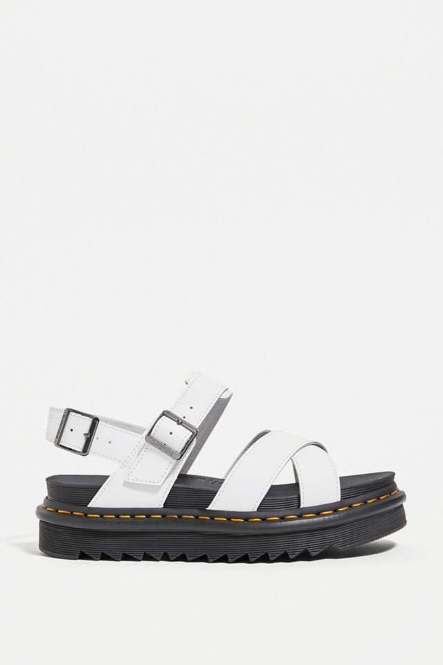 Dr. Martens White Leather Voss II Strap Sandals #1