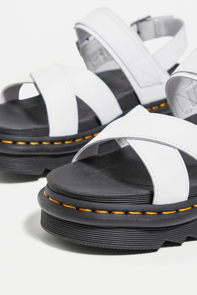 Dr. Martens White Leather Voss II Strap Sandals #3