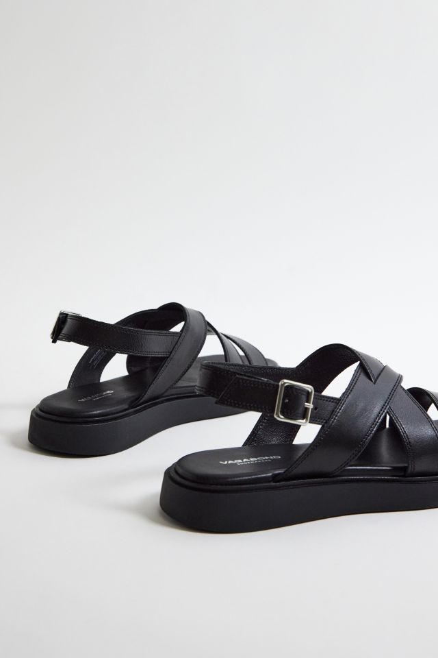 Vagabond Connie Black Multi-Strap Sandals | Urban Outfitters UK