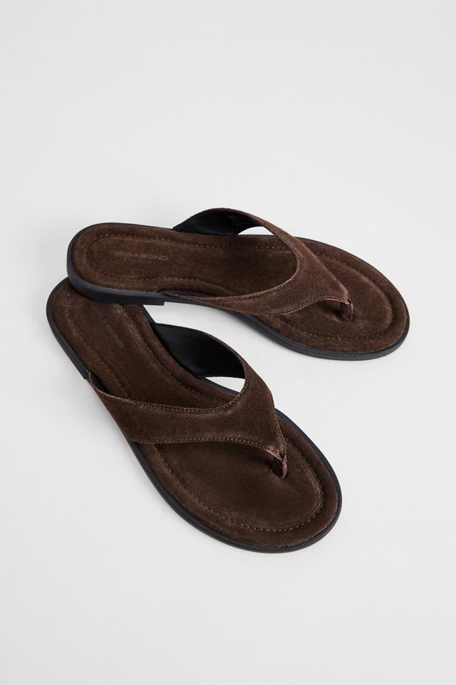Vagabond Brown Zaida Suede Flip Flops #1